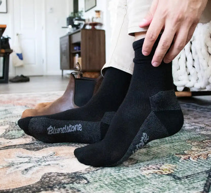 Black Merino Wool Blend Socks