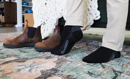 Black Merino Wool Blend Socks
