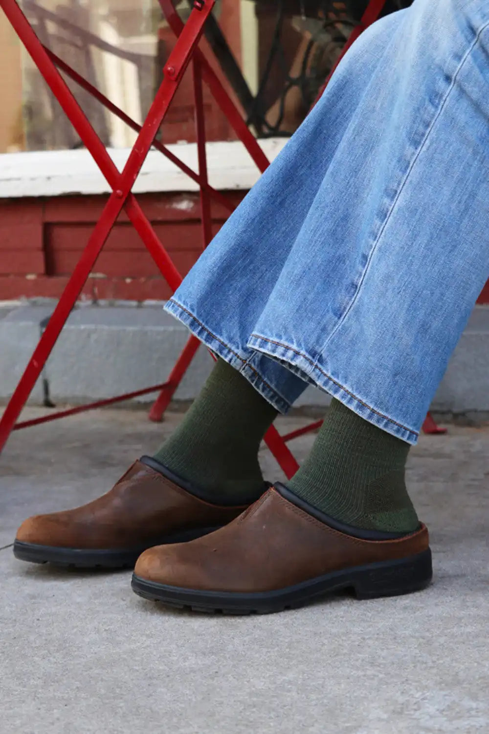 Cargo Green Merino Wool Blend Socks