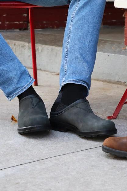 Black Merino Wool Blend Socks