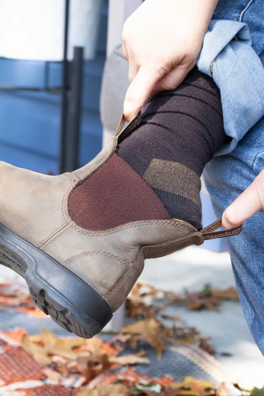 Coyote Brown Merino Wool Blend Socks