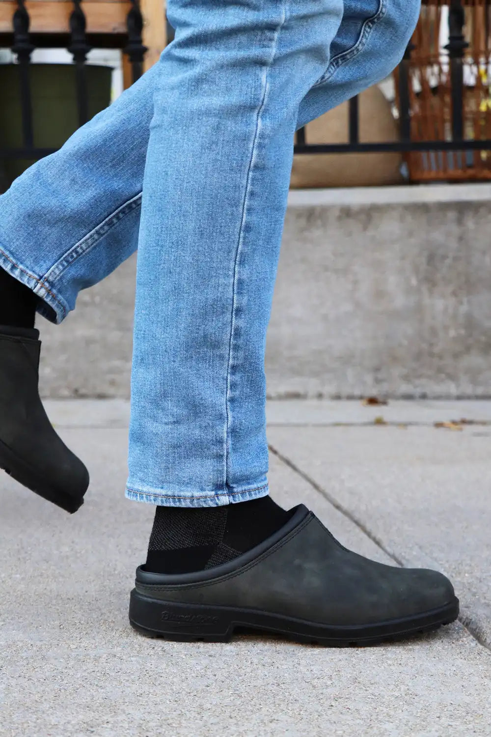 Black Merino Wool Blend Socks