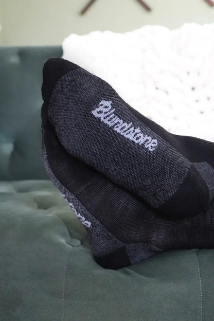 Black Merino Wool Blend Socks